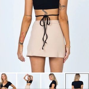NWT Princess Polly Holly Mini Skirt in Beige